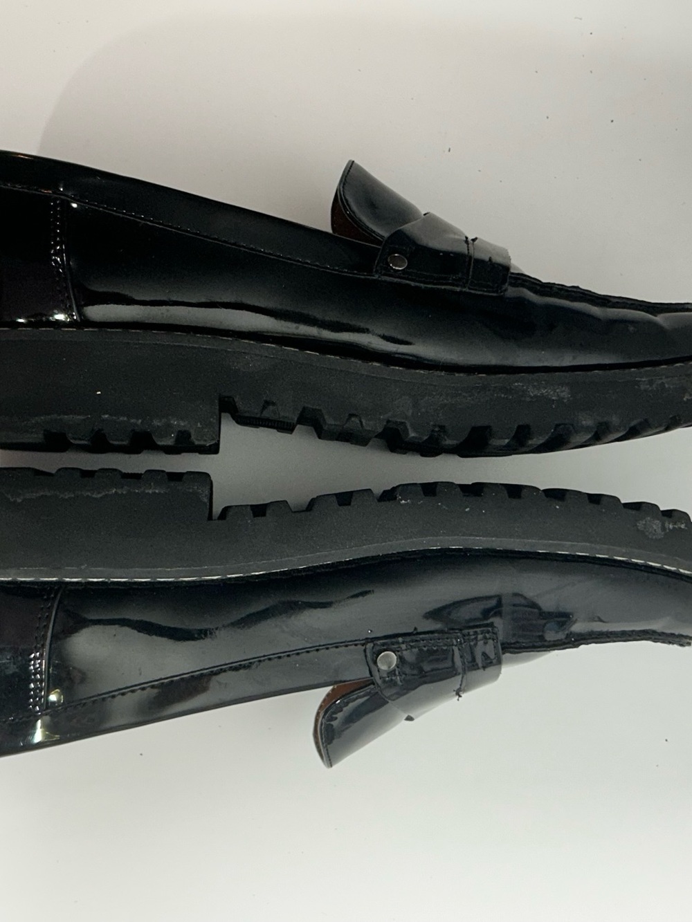 Franco Sarto Women’s Black Patent Leather Slip-On Loafers Size 8.5 - Picture 9 of 14